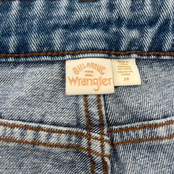 Wrangler Blue Jean Shorts with Distressed Patchwork - Picture 8 of 8